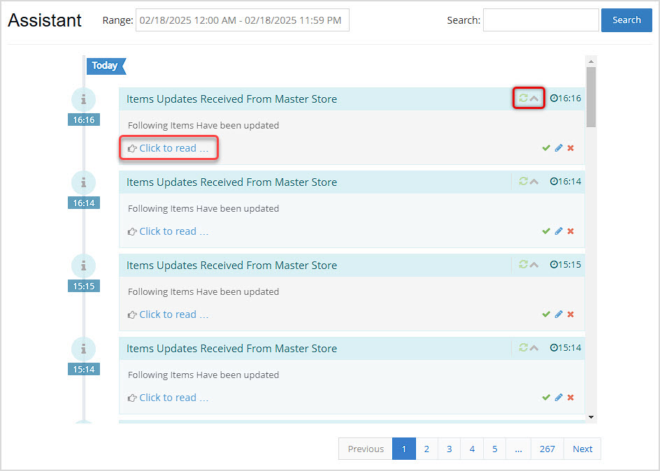 Image showing the Assistant page of the BottlePOS system with key features highlighted.