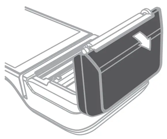 Replacing receipt paper in the S1F2 card reader.