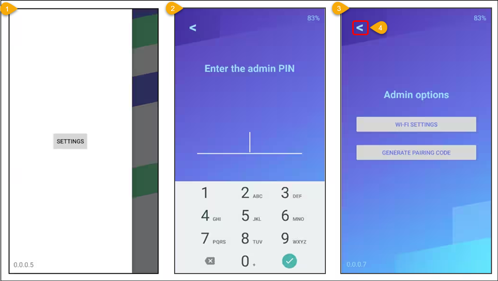 Image showing how to set up the WisePOS E with Wi-Fi.