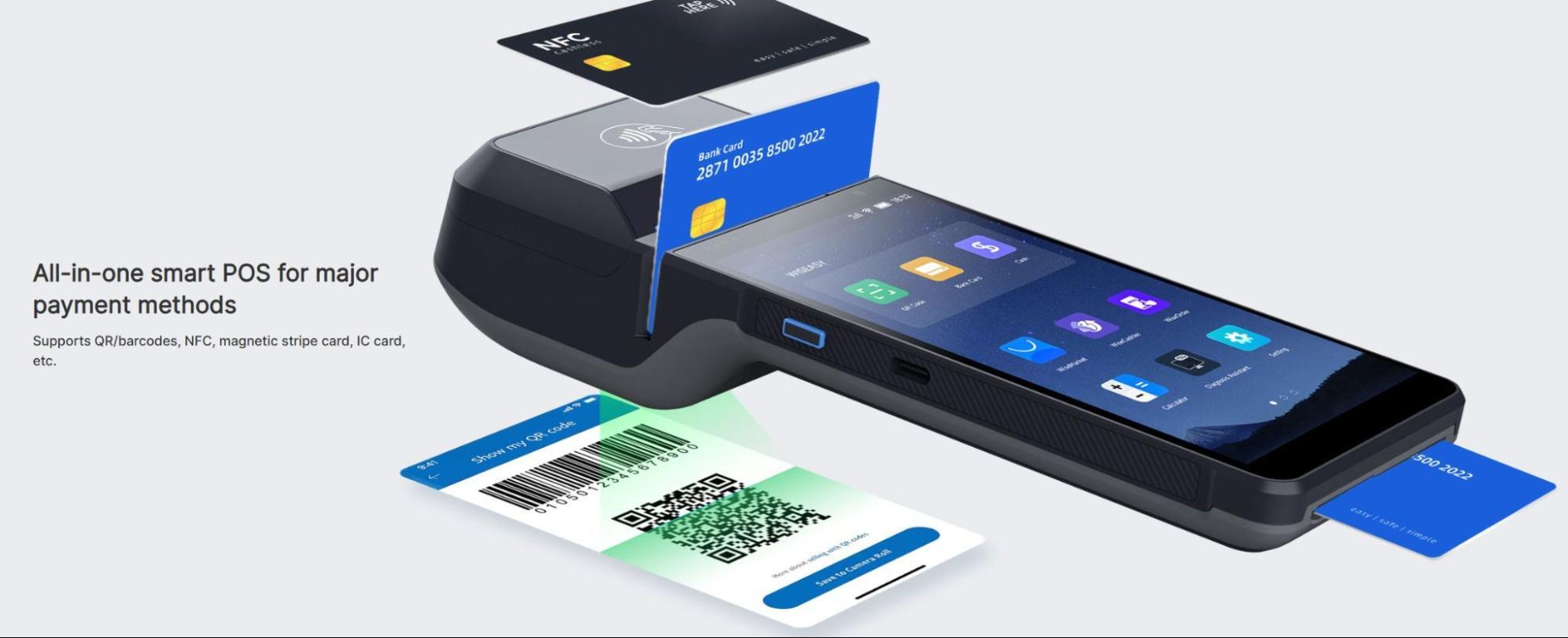 Image showing the Wiseasy P5 credit card reader. Source: wiseasy.com