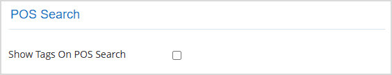 Image showing the POS Search section of the POS Settings page of the Bottle POS Admin.
