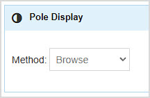 Image showing the Pole Display area of the Printing tab of the Bottle POS app Settings area.