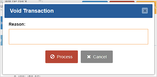 In the Bottle POS when voiding a transaction, you must enter a reason for the system records before the void will process.