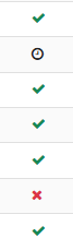 Image showing the user status indicators of the Manage Users page of the Payment Portal.